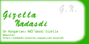 gizella nadasdi business card